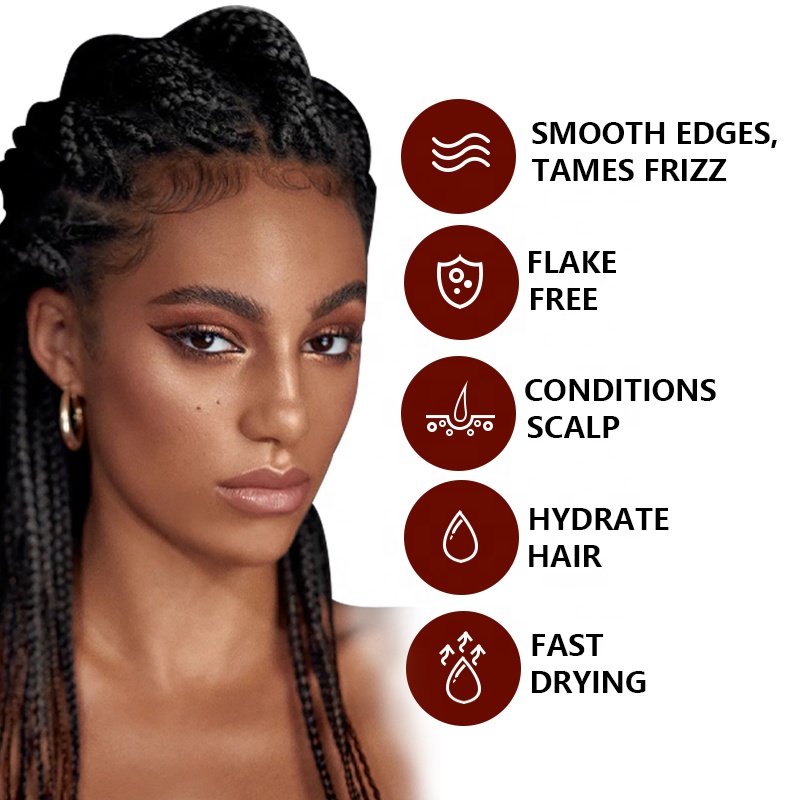 Non Greasy Loc N Thick Clear Braiding Jam Hair Gel and Edge Control Super Strong Hold