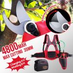 35mm 43.2V Cordless Electric Pruner, Battery Pruning Shears, Portable Wireless