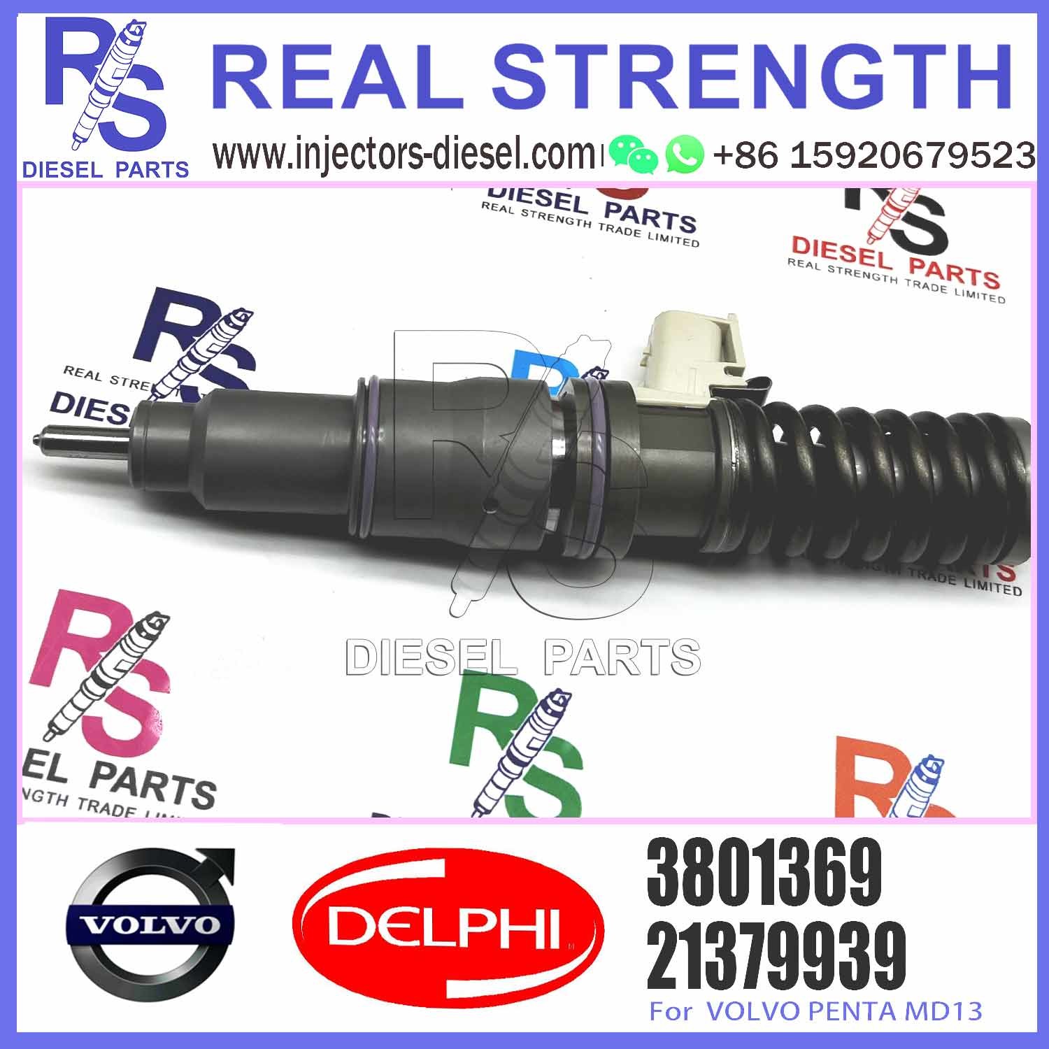 Diesel Fuel Injector 3847790 4 Pins Fuel Injection Nozzle BEBE4D18002 BEBE4D27002 With 9.5 MM BORE L329PBC