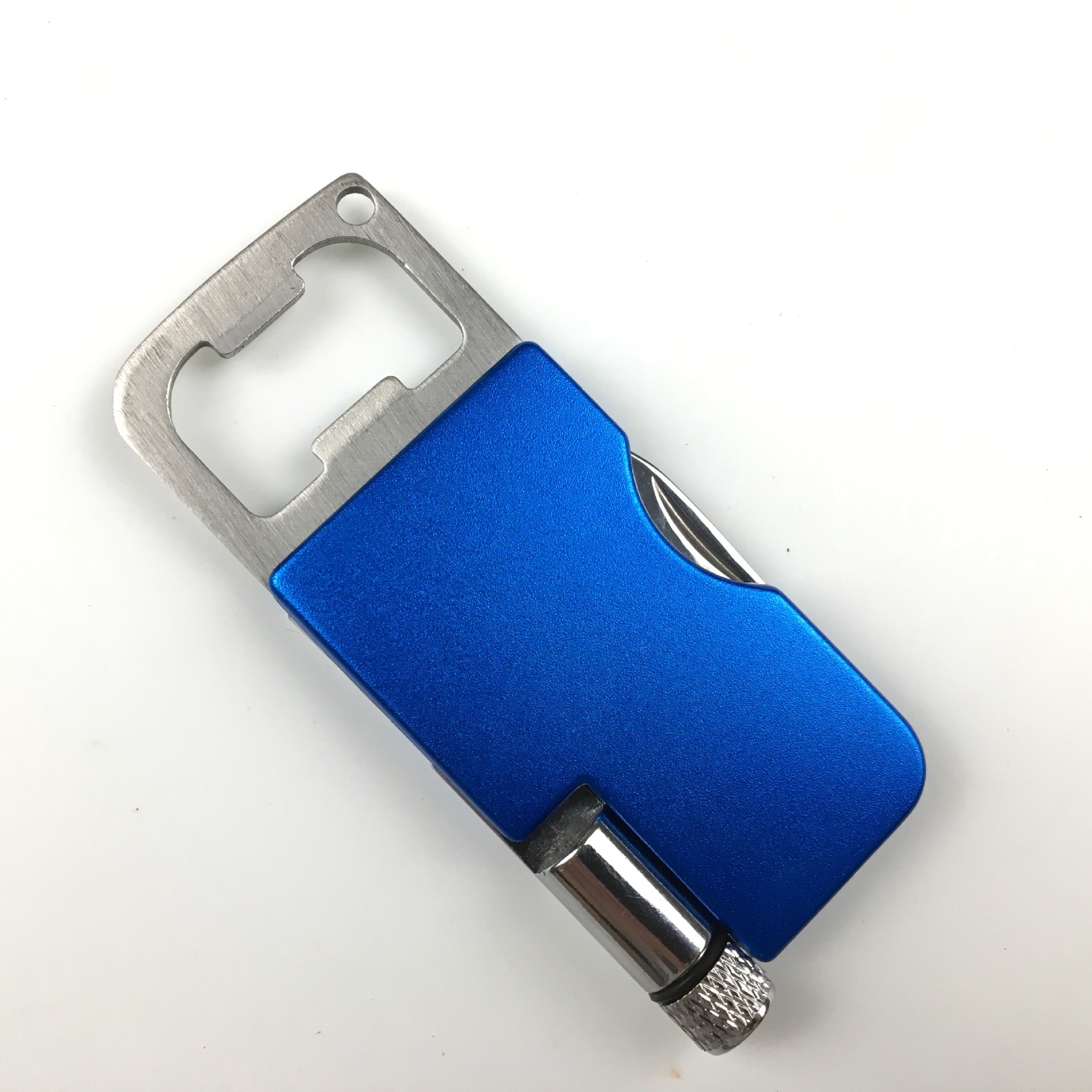 Promotional LED Multifunctional Folding Bottle Opner Stainless Steel Folding Knife Logo Customized