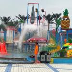 Environmental Friendly Water Park Playgrounds Fiberglass With Kids Slide