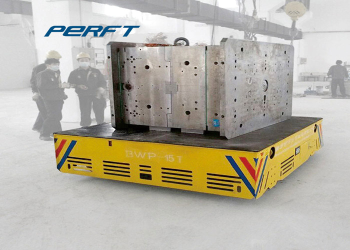 Electric Trackless Heavy Duty Plant Trailer for steel industrial material handling