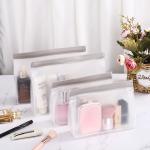 Toiletry bags, Soft Plastic Travel Makeup Cosmetic Bags, Zipper Closure Design,