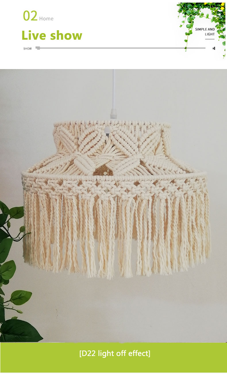 Nordic Bohemian chandelier creative living room LED lamp kitchen bedroom cotton lamp(WH-VP-227)