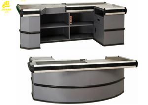 Quality Light Gray Colour Electric Conveyor Belt Supermarket Cash Counter Aluminum alloy wholesale