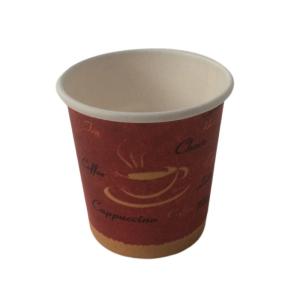 Quality Small 2.5 Oz Red Single Wall Coffee Cups Waterborne Coated Eco Friendly wholesale
