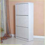 Bedroom Hardware Fitting 63*24*123cm Mirrored Shoe Cupboard