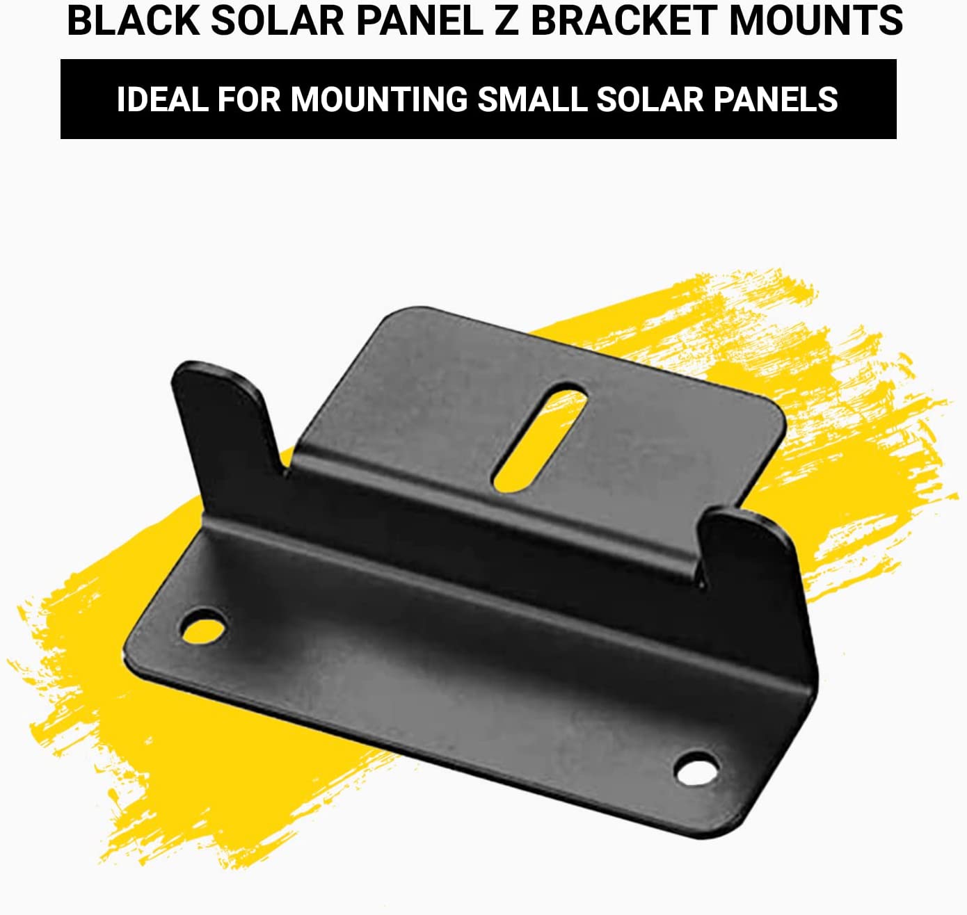 3.94*2.6 White Power Black Solar Panel Z Bracket Mount Lightweight Anodized Aluminum Mounting Brackets