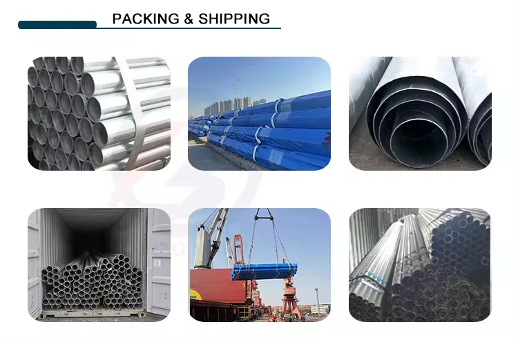 Non-Alloy Punching Processing Service GI Round Steel Pipe for Construction and Zinc Coating Steel Round Tube