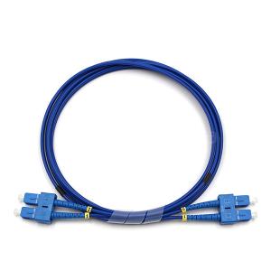 Quality Duplex Single Mode 9/125 Fiber Optic Cable OS2 LSZH Blue Armored Patch Cable wholesale
