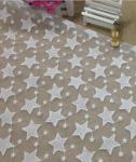 Pentagram Qmilch embroidered Lace Fabric , star lace fabric,Cotton Lace,