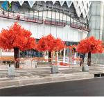 Fiberglass Trunk Artificial Maple Tree For Indoor Outdoor Decoration
