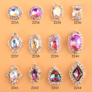 Quality Hot NEW Wholesale Alloy Jewelry 3D Nail Art Jewelry Nail rhinestones Sticker Supplier Number ML2233-2244 wholesale