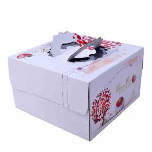 China Square Birthday Cake Custom Packaging Boxes Food Grade Lvory Paper 400gsm - 800gsm on sale