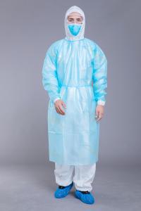 Quality Personal Protective 35gsm PP PE Blue Isolation Gowns wholesale