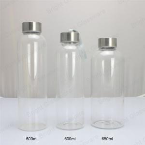 Quality Hot sale 100ml-1000ml High borosilicate glass water bottle with lid wholesale