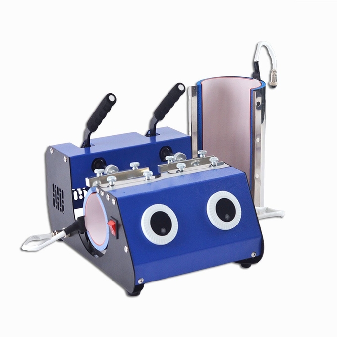 Blue 4 In 1 Mug Heat Press Machine For 11oz 15oz 20oz 30oz Mugs Photos Printing