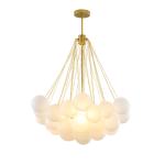 Bubble Chandelier 19/37 Balls Black Gold Chandeliers Mid Century Modern Glass