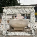 Marble Fireplace Italian Natural Stone Freestanding Luxury Fireplace Mantel