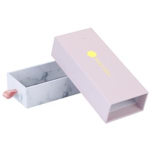 Quality Drawer Jewelry Box Packaging Creative Paper Marble Printed Hot Gold Printing wholesale