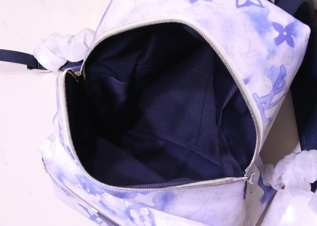Watercolor Blue Canvas Backpack
