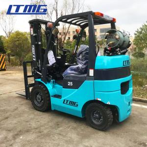 Quality 2.5 Ton LPG Powered Forklift , Custom Color 3m Full Free Lift Forklift Outdoor wholesale