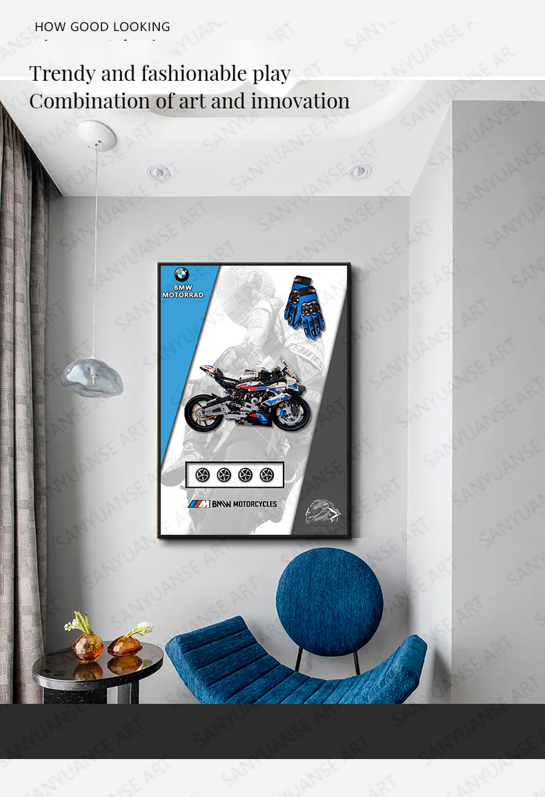 COATING Exclusive Modern Custom Sports Cars Wall Display Frame Designer House Models Building Block Concept Wall Murals
