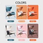 Nordic Wing Stainless Steel Armchair Lounge Single Chairs Eucalyptus Inner