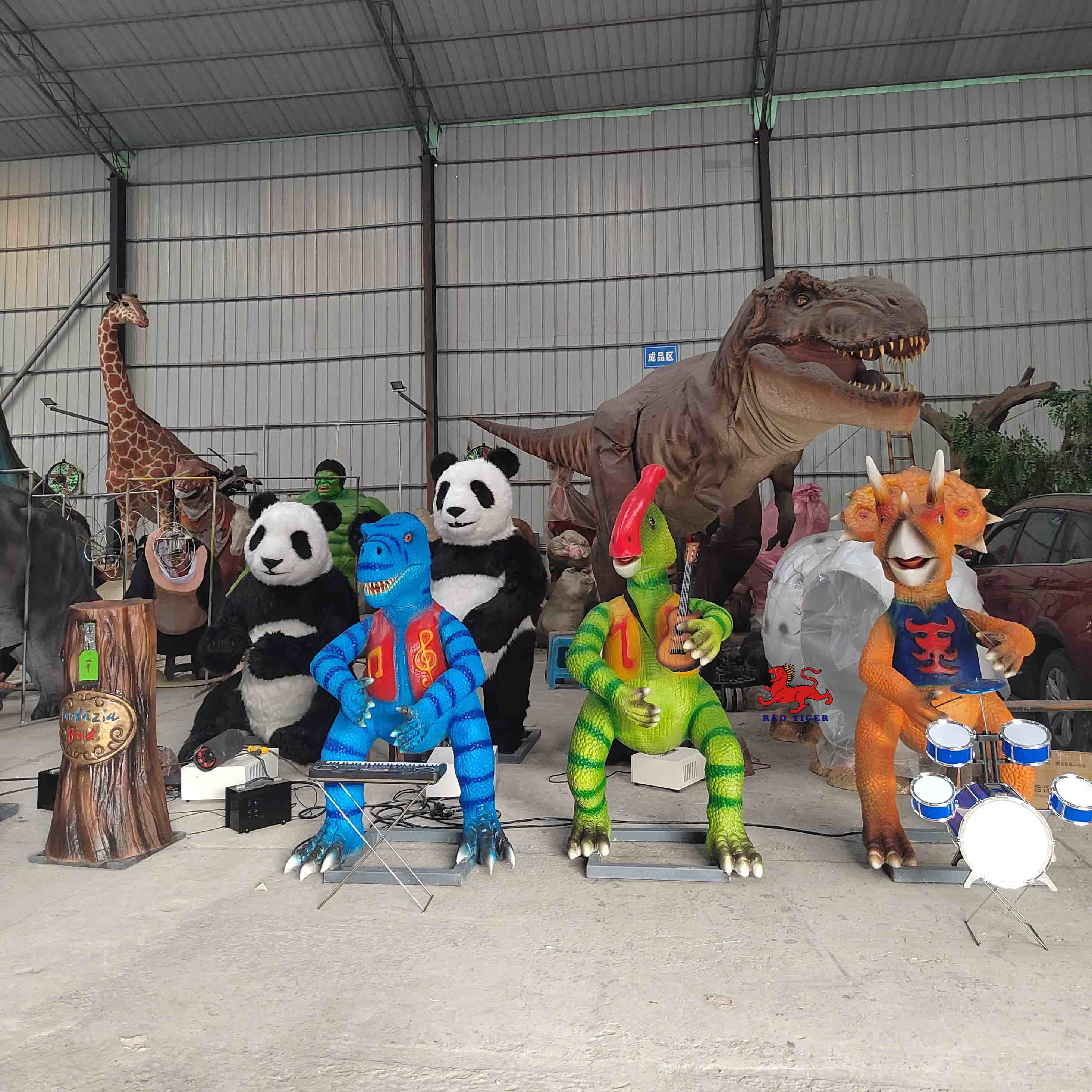 Dynamic Realistic Animatronic Dinosaur Cartoon Model