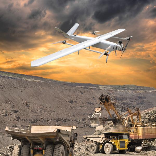 High Altitude Long Endurance Fixed Wing UAV 20m/S Cruising Speed Gasoline