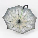 Sex Women'S Automatic Umbrellas , Custom Printed Uv Golf Umbrella With Curved