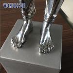 Standing Person Stainless Steel Garden Sculptures Weather Resistance
