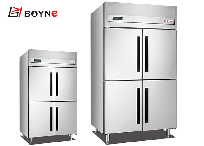 Stainless Steel Vertical 4 Door Commercial Kitchen Bakery Trays Insert Refrigerator