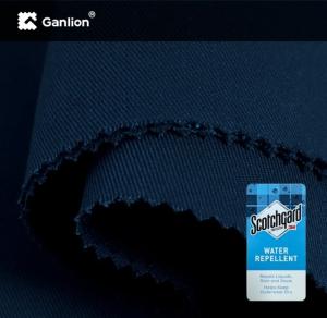 Quality Navy Polyester Cotton Water Repellent Fabric 280 GSM Anti Winkle wholesale