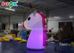 Quality Rainbow Unicorn Inflatable Cartoon Characters 210DD Oxford Cloth Durable wholesale