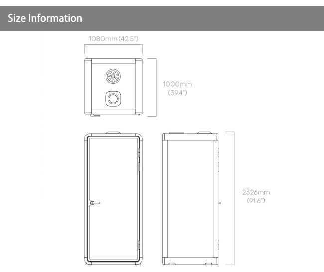 Single person soundproof phone booth office meeting pods with sound isolation