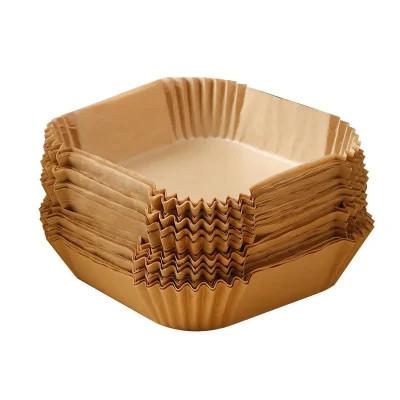 Heat Resistant Square Disposable Air Fryer Paper Liner 50Pcs Baking Non Stick