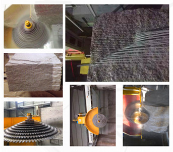 Water Consumption 15m3/H Block Cutting Machine for Granite and Marble Gross Power 57/67kw