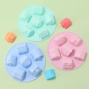 Quality 1 Pack House Shape Silicone Mold, 6 Cavity Non-stick Cozy Village Baking Pan, House Shape Soap Mold, wholesale