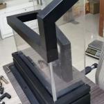 Golden Glass Aluminum Profile For Stairs Section Handrail Card Slot Anti