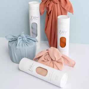 Quality Clothing Paper Tube Packaging With Window Printing Shirts Underpants Cylinder wholesale