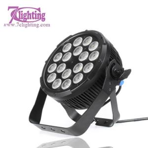 Quality IP65 18LED Round Par RGBWA+UV 6in1 LED Flat PAR CAN DMX512 wholesale