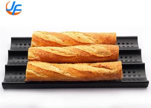 Quality RK Bakeware China Foodservice Gold Nonstick Aluminium Baguette Baking Tray wholesale