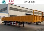 2 Axles Side Wall Trailer , Flatbed Equipment Trailer 40000 Kgs Payload