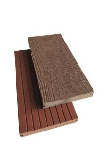 Quality 3D Embossing SGS 140mm X 25mm Solid Composite Deck Flooring wholesale