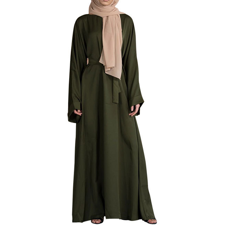 Women Clothes Middle East Abaya Muslim Solid Color Plus Size Muslim Long Dress