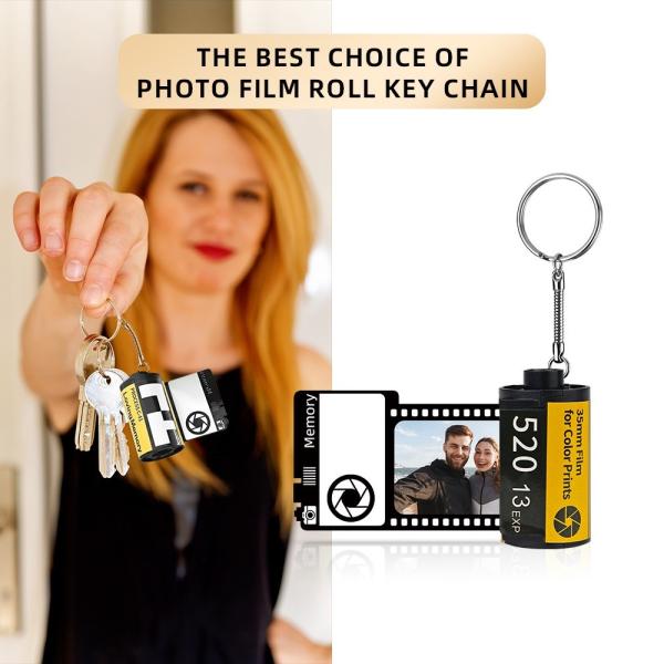 DIY Sublimation Memory Film Photo Album Roll Keychain Creative Valentine'S Day