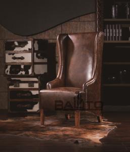 Quality antique style high back leather hotel chair,#K610 wholesale