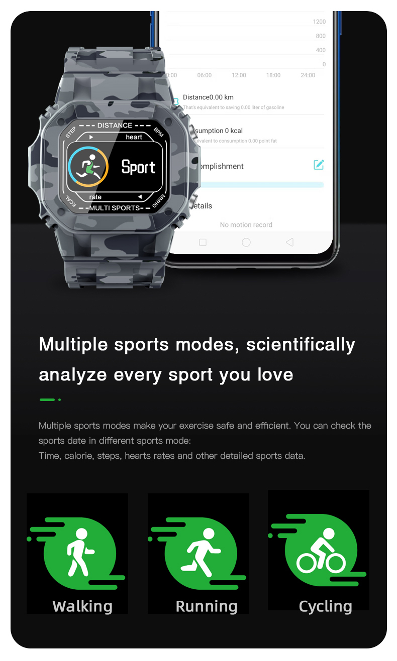 OEM 0.96TFT Kids Fitness Tracker Watch Waterproof Digital Sports Wrist Wearable