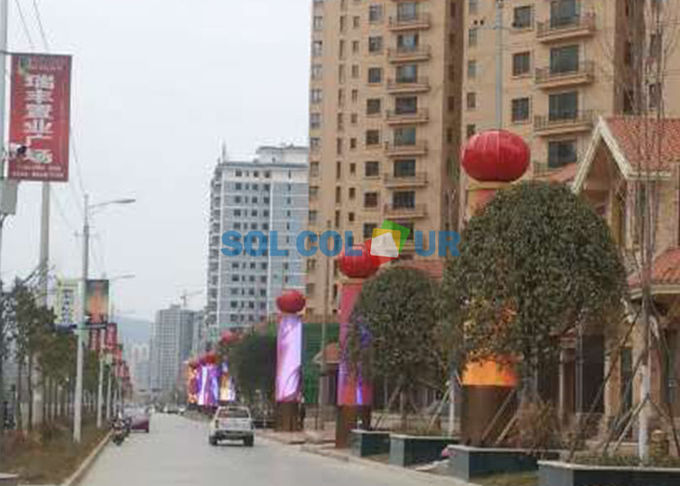 Quick Response P5 Cylindrical LED Display / Exterior Flexible Led Display Panels